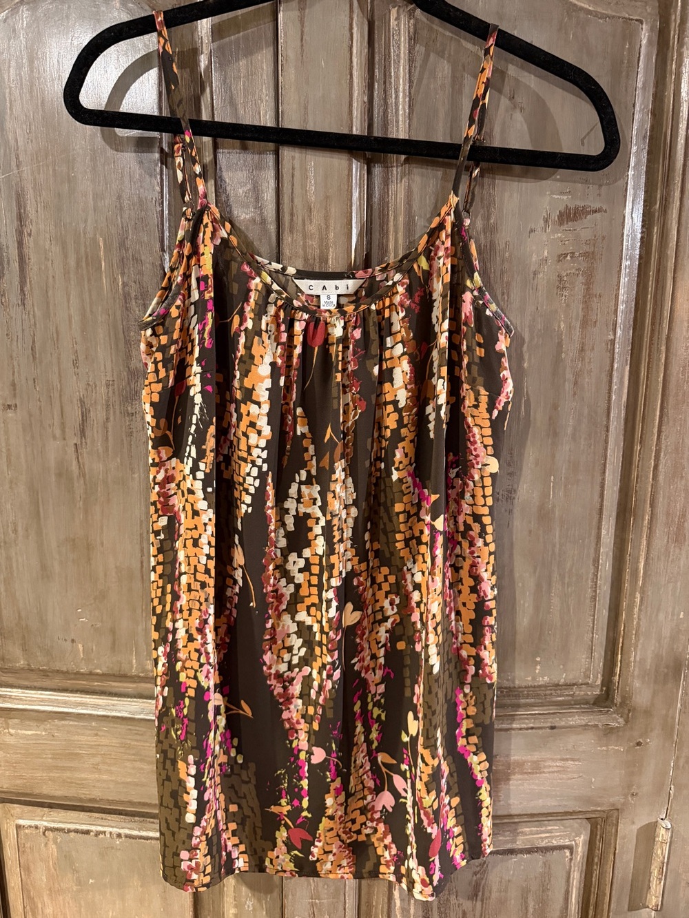 CAbi Brown Trellis Cami - Like ew